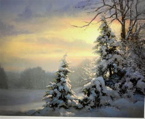 Épinglé Par Lynn Gilmer Sur Winter Art Paysage De Neige En Peinture