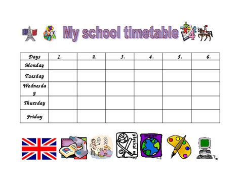 School Timetable School Timetable Busy Teacher School