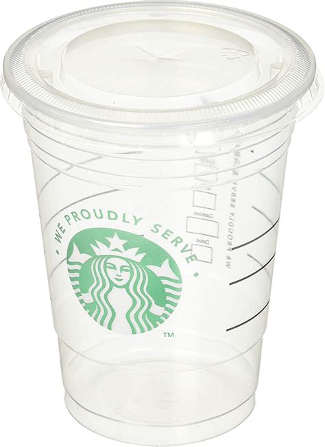 Starbucks Clear Disposable Cold Beverage Cup 16 Ounce And Lids Pack