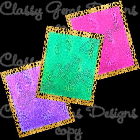 Neon Cheetah Print Digital Paper Instant Downloadjpeg Format300 Dpi