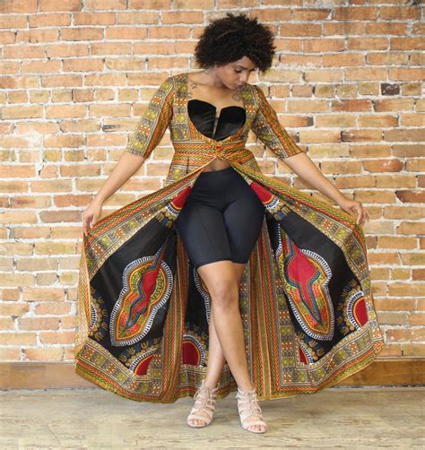 Split Dashiki Dress Etsy African Fashion Dresses African Fashion