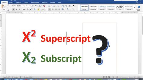 How To Use Superscript And Subscript In Ms Word Youtube
