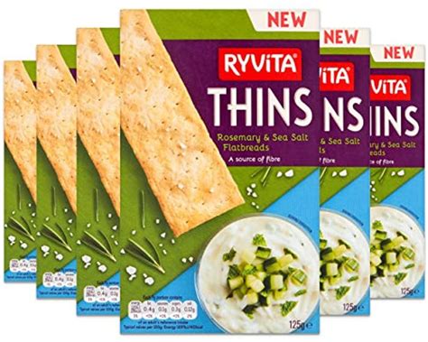 Ryvita Thins Rosemary And Sea Salt Flatbreads 125g Pack Of 6 Price