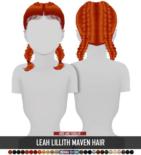 Leah Lillith Maven Hair Kids And Toddler Version Redheadsims Cc