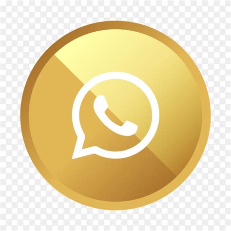 Golden Whatsapp Logo Social Media Icon Png Similar Png