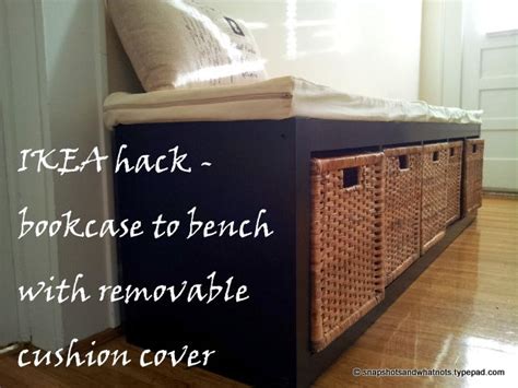 Ikea Hack Bookcase To Bench With A Removable Cushion Cover Ikea