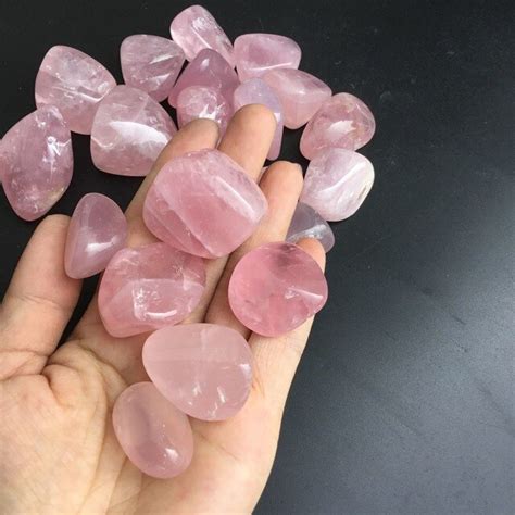 Natural Rose Quartz Crystal Tumbled Stone Polished Pink Quartz Stone In Stones From Home