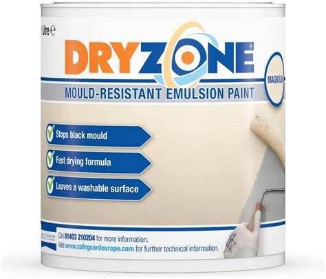 The biocheck mould resistant paint range works in severe condensation situations, allows surfaces to breathe, can be painted or wallpapered over, its biocheck matt and silk coatings give finishes comparable to first class emulsion paints. Dryzone Anti Mould Paint 1L Magnolia Mould Resistant Home ...