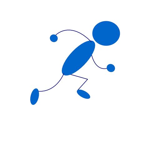 Running Blue Stick Man Png Svg Clip Art For Web Download Clip Art