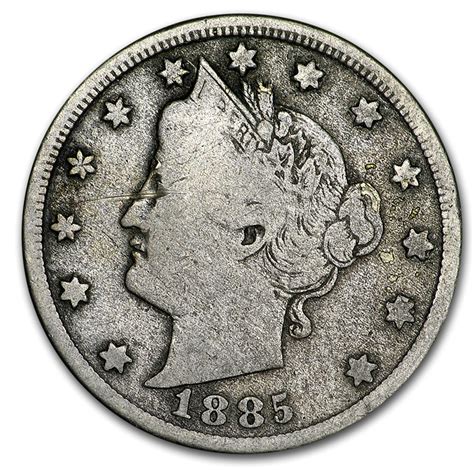 1885 Liberty Head V Nickel Vg Coin For Sale Liberty Nickels 1883