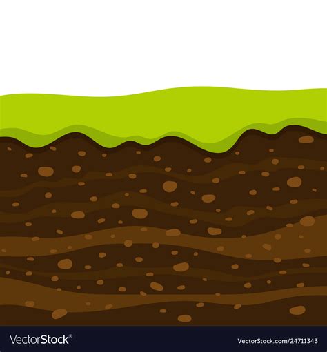 Soil Profile And Horizons Piece Land Royalty Free Vector