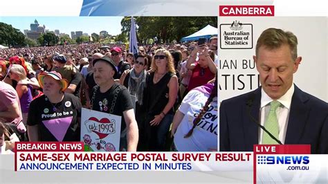 Breaking The Same Sex Marriage Postal Survey Has Returned A Majority Yes Vote