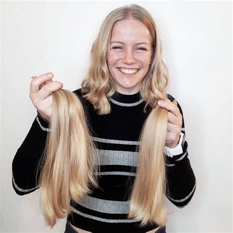 Hair Donation In 2021 Long Hair Ponytail Soft Blonde Hair Shears