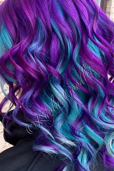 Beautiful Purple And Blue Hair Looks See More