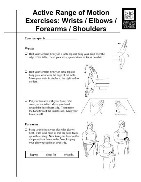 Wrist Range Of Motion Exercises