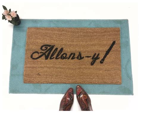 Whovian & French Allons-y doormat by Damn Good Doormats | Damn Good Doormats