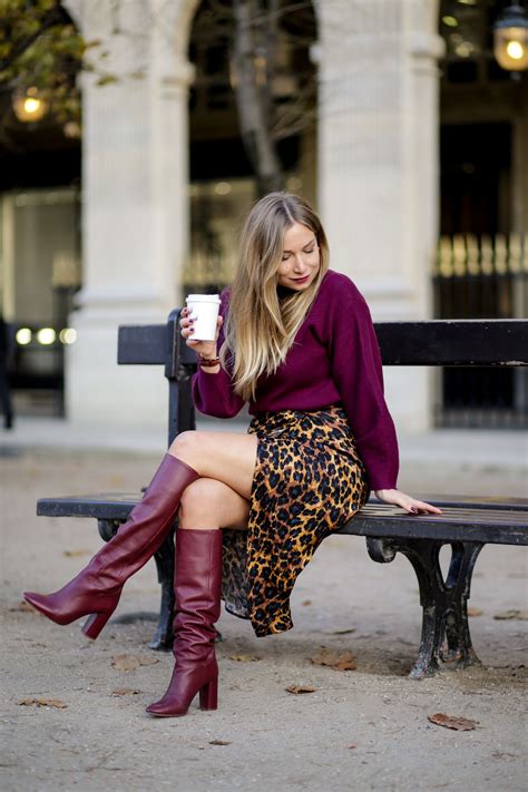 Comment porter la jupe léopard Winter Fashion Outfits Fall Winter