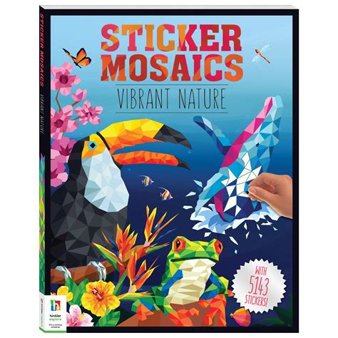 Kaleidoscope Sticker Mosaics Vibrant Nature Books Adult Colouring