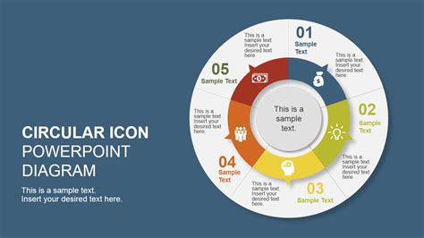 5 Step Creative Circular Diagram Design For Powerpoint Slidemodel