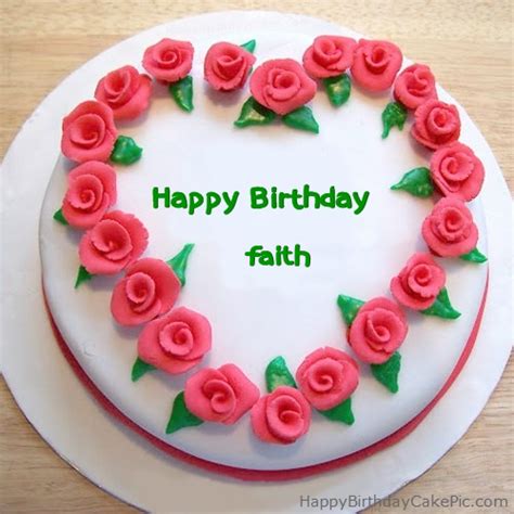 Roses Heart Birthday Cake For Faith