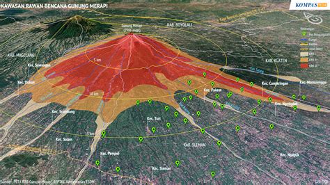 Kawasan Rawan Bencana Gunung Merapi Kompaspedia