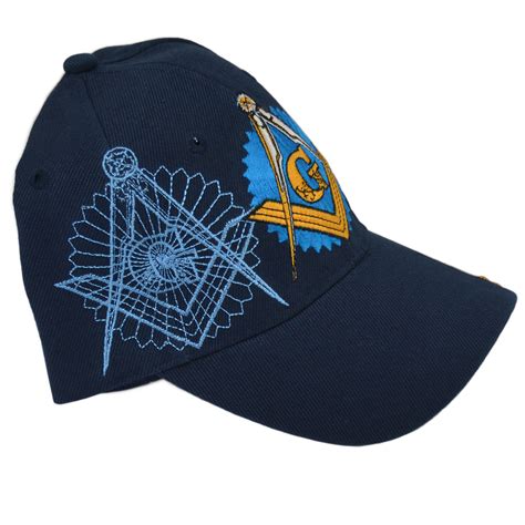 Shining Square And Compass Masonic Adjustable Baseball Cap Tme