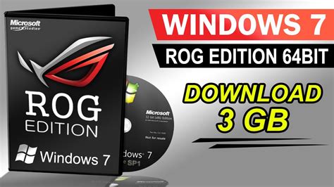 Windows 7 Rog Edition Gaming Os Download Link Youtube