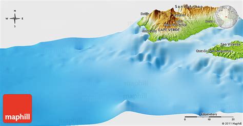 Physical Panoramic Map Of Curral Das Vacas