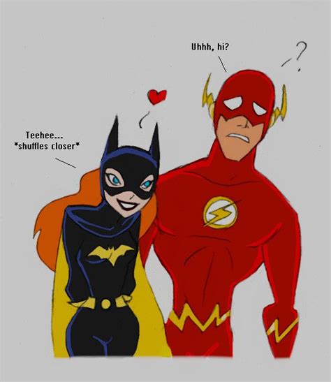 Batgirl Crushes On Flash By Lily Pily On Deviantart Batgirl Dc Super Hero Girls Cartoon Art