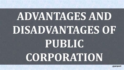 Advantages And Disadvantages Of Public Corporation Youtube