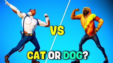 Meowscles Vs Doggo Fortnite Dance Battle Cats Vs Dogs Youtube