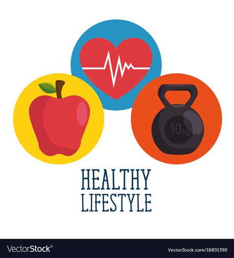 Healthy Lifestyle Concept Design Royalty Free Vector Image