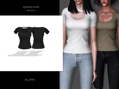 Simsway Keyhole Shirt TS New Mesh All LODs Emily CC Finds