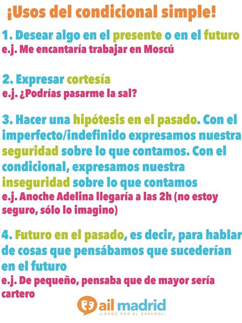 El Condicional Simple Es Uno De Los Tiempos Más Sencillos De Conjugar