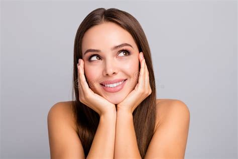 Close Up Portrait Of Her She Nice Looking Attractive Charming Cute Dreamy Cheerful Cheery