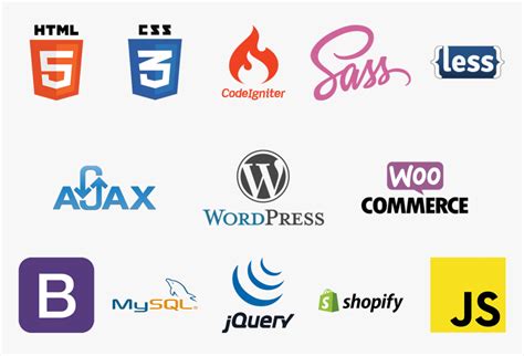 Python also has a few powerful web development frameworks for building web apps faster. Web Development Languages Logos, HD Png Download - kindpng