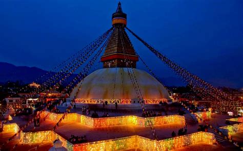 Boudhanath Stupa Night Photography Boudhanath Stupa Stupa The Great