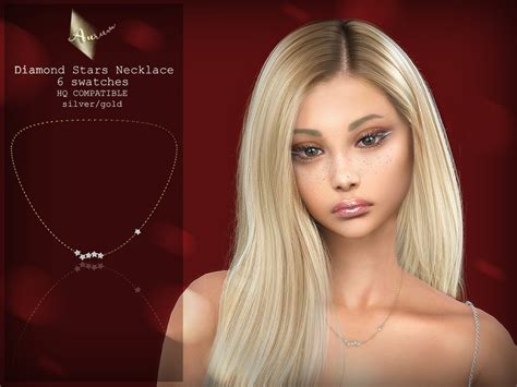 The Sims Resource Aurum Sims 4 Diamond Stars Necklace Diamond