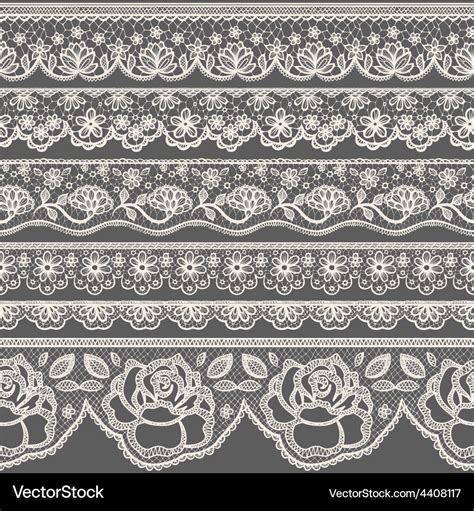 Lace Borders Royalty Free Vector Image Vectorstock