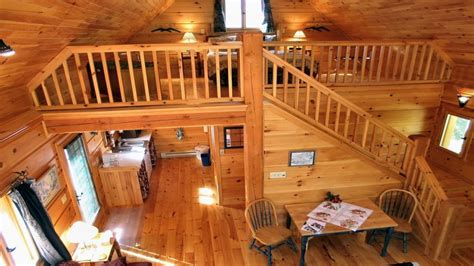 Log Cabin With Loft Bedroom Small Log Cabin Plans With