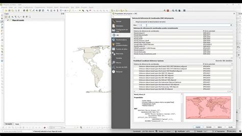 Qgis Sistemas De Referencia De Coordenadas Src En Capa Y Proyectos Youtube