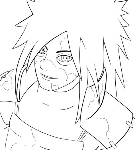 Madara Lineart By Skullalf On Deviantart