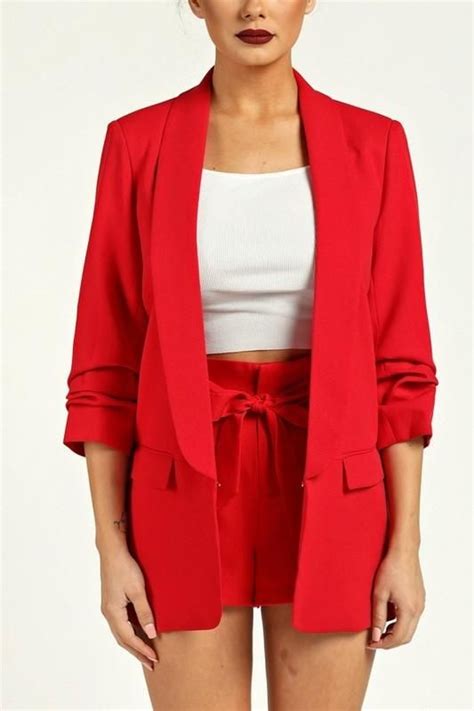 ruched sleeve blazer jacket ruched sleeve blazer blazer jackets