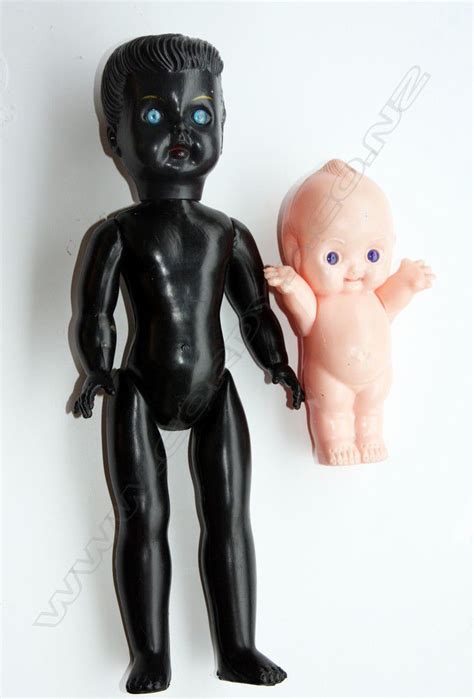 1950s Plastic Dolls Black And Kewpie Small Imperfections Zother Dolls