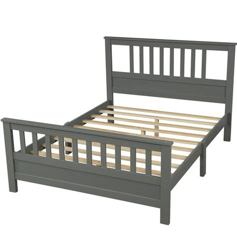 Clearance Full Bed Frame Gray Full Platform Bed Frame With Headboard