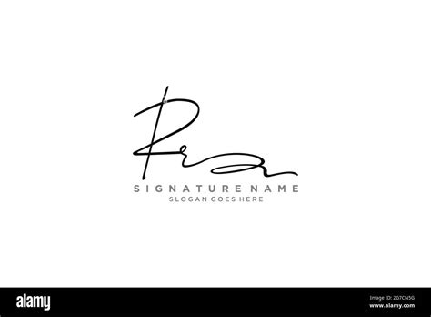 Rr Letter Signature Logotipo Plantilla Diseño Elegante Logo Firma