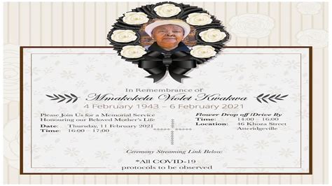 Mmakokela Violet Kwakwa Funeral Service Youtube