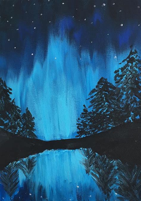 Night Sky Painting By Beth Herdmann Fine Art America