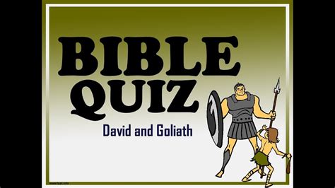 Bible Quiz For Fun David And Goliath Youtube