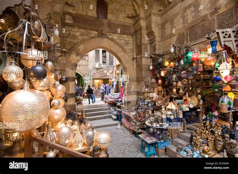 Khan El Khalili Markt Im Islamischen Kairo Ägypten Stockfotografie Alamy